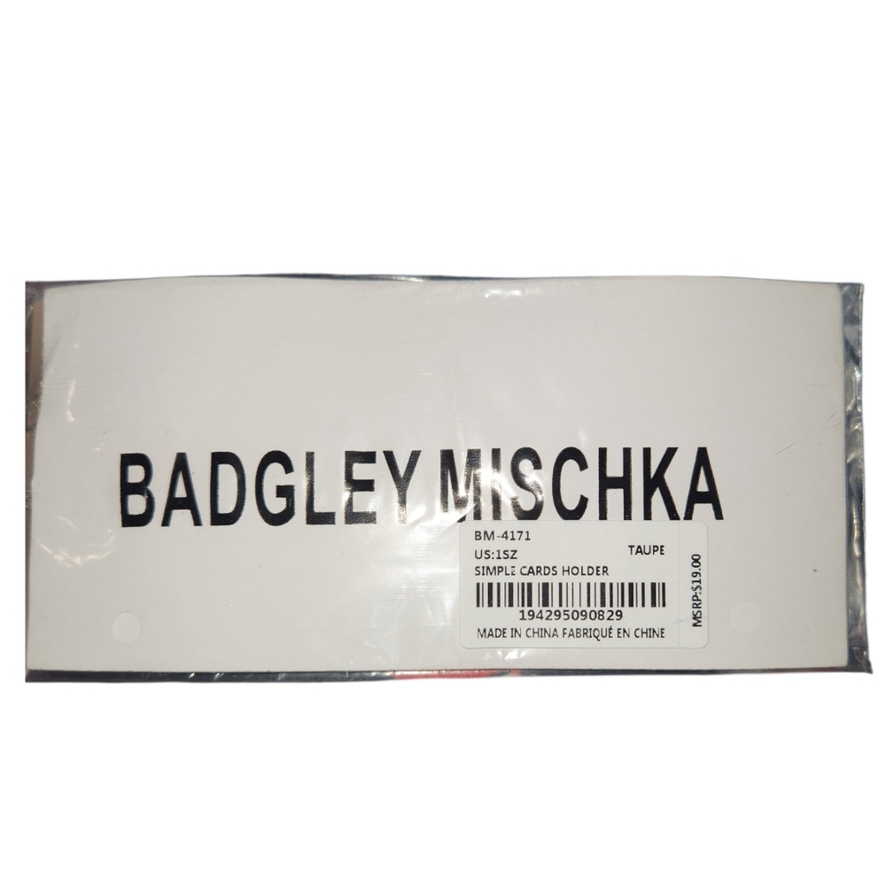 Badgley Mischka Taupe Card Holder - Picture 3 of 3
